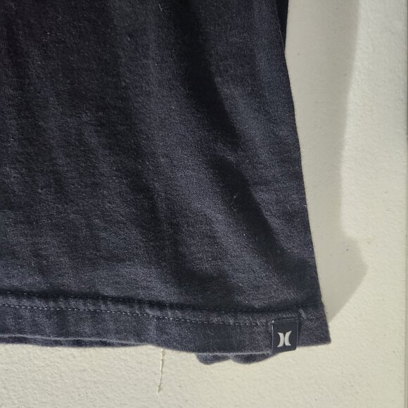 Hurley Mens Texas Flag Logo Black T-Shirt M 100% Cotton Short Sleeve - Picture 9 of 13